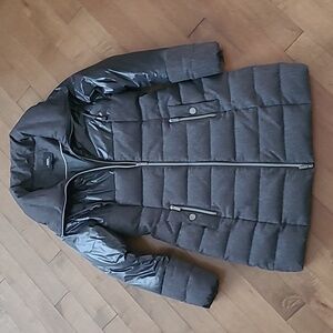 Mexx Black and Gray Down Puffer Coat size 10 - 12